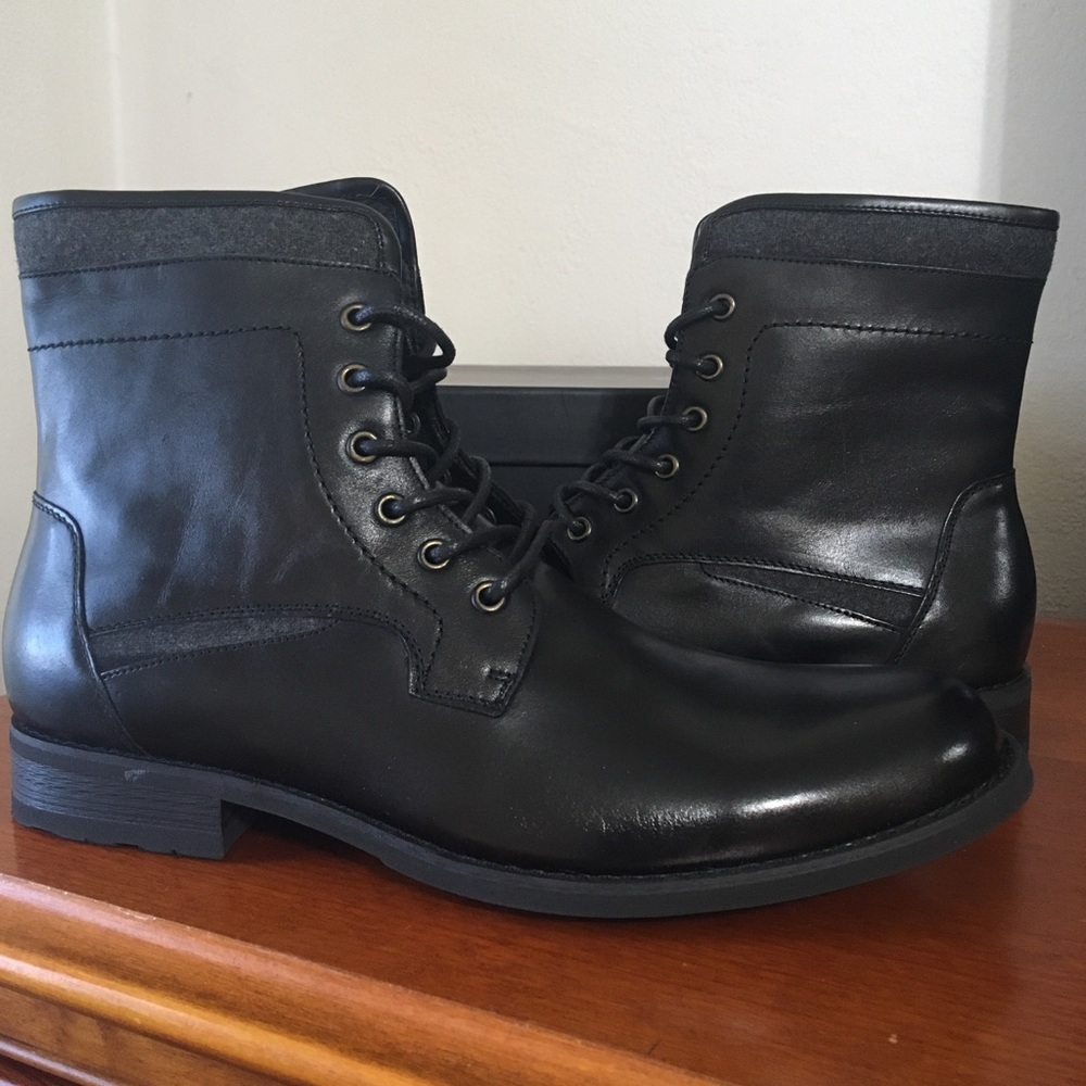 Joes Black Lace Up Combat Boots. Great condition